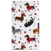 Patriotic Dachshund Klein Cadeauzakje (Achterkant)