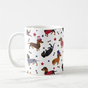 Patriotic Dachshund Koffiemok