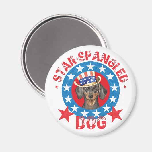 Patriotic Dachshund Magneet (Voorkant / Achterkant)