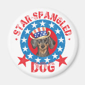 Patriotic Dachshund Magneet (Voorkant)