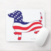 Patriotic Dachshund Muismat (Met muis)