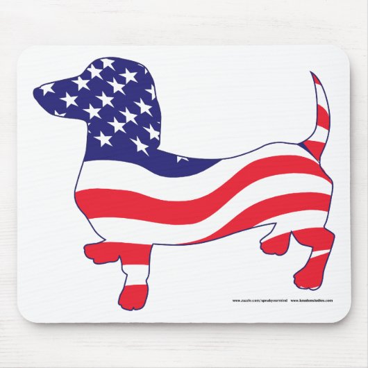 Patriotic Dachshund Muismat (Voorkant)