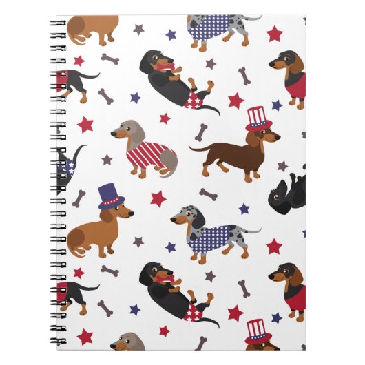 Patriotic Dachshund Notitieboek (Voorkant)