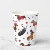 Patriotic Dachshund Papieren Bekers (Achterkant)
