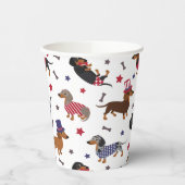 Patriotic Dachshund Papieren Bekers (Links)