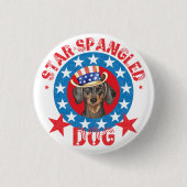 Patriotic Dachshund Ronde Button 3,2 Cm (Voorkant)