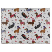 Patriotic Dachshund Snijplank (Voorkant)