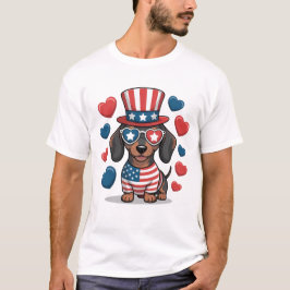 Patriotic Dachshund T-shirt
