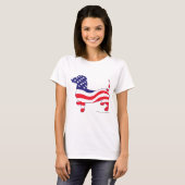 Patriotic Dachshund T-shirt (Voorkant volledig)