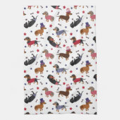 Patriotic Dachshund Theedoek (Verticaal)