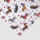 Patriotic Dachshund Tissuepapier (Detail)