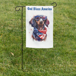 Patriotic Dachshund Tuinvlag