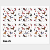 Patriotic Dachshund Vierkante Sticker (Vel)