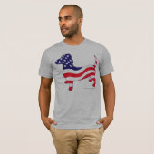 Patriotic Dachshund/Weiner T-shirt (Voorkant volledig)