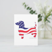 Patriotic Dachshund/Wiener Briefkaart (Staand voorkant)