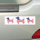 Patriotic Dachshund/Wiener Bumpersticker (Op auto)