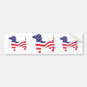 Patriotic Dachshund/Wiener Bumpersticker (Voorkant)