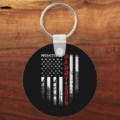 Patriotic Dad 2026 Promoted To Daddy Est 2026 New Sleutelhanger (Voorkant)