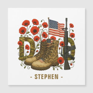 Patriotic Dad - Amerikaanse vlag met gevechtsschoe