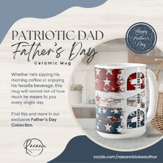 Patriotic Dad Father's Day Ceramic Mug Koffiemok