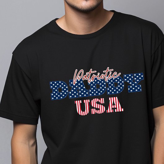 Patriotic Daddy Verenigde Staten Vlag Vaderdag T-shirt