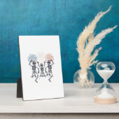 Patriotic Dancing Skeleton Fireworks Vintage Shirt Fotoplaat (Zijkant)