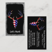 Patriotic Deer Skull Visitekaartje (Voorkant / Achterkant)