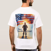 Patriotic Design T-Shirt Memorial Day voor coupon (Achterkant)