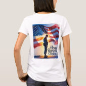 Patriotic Design Vrouwen Mannen T-shirt Memorial D (Achterkant)
