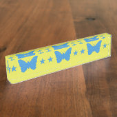 Patriotic desk nameplate with Flag of Bady Bassit Naambordje (Zijkant)