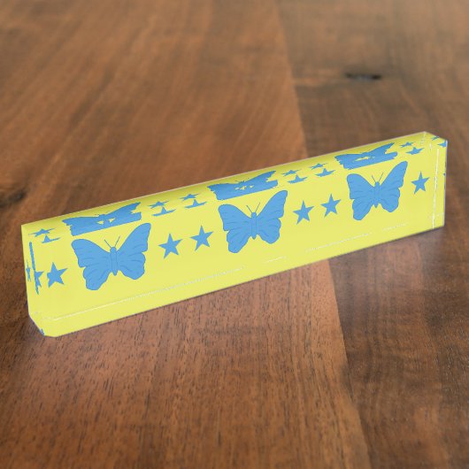 Patriotic desk nameplate with Flag of Bady Bassit Naambordje (Zijkant)