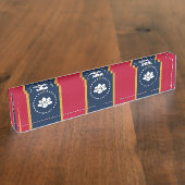 Patriotic desk nameplate with Flag of Mississippi Naambordje (Zijkant)
