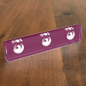 Patriotic desk nameplate with Flag of Phoenix City Naambordje (Zijkant)