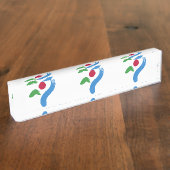 Patriotic desk nameplate with Flag of Seoul Naambordje (Zijkant)