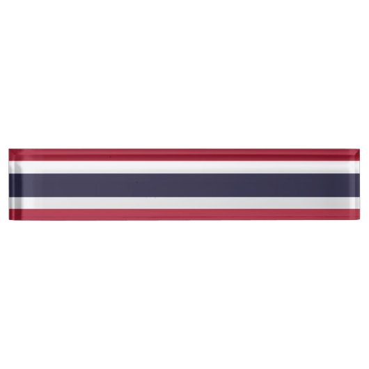 Patriotic desk nameplate with Flag of Thailand Naambordje (Voorkant)