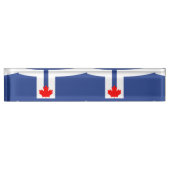 Patriotic desk nameplate with Flag of Toronto Naambordje (Voorkant)