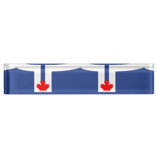 Patriotic desk nameplate with Flag of Toronto Naambordje (Voorkant)