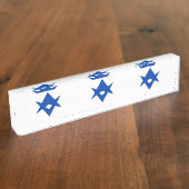 Patriotic desk nameplate with Flag of Toyota Naambordje (Zijkant)