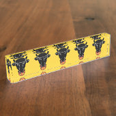 Patriotic desk nameplate with Flag of Uri, Swiss Naambordje (Zijkant)