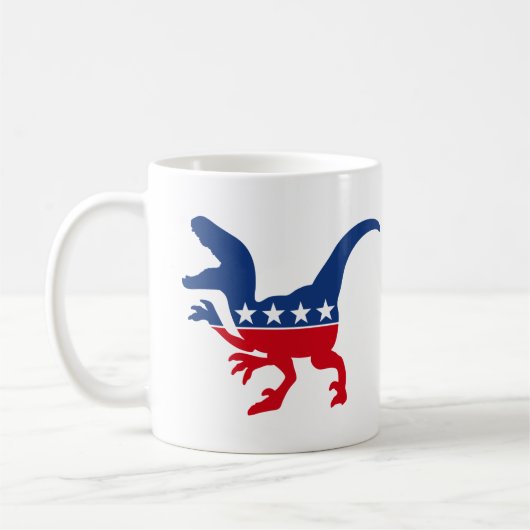 Patriotic Dinosaur Koffiemok (Links)