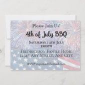 Patriotic Distressed Flag July 4th Invitation Kaart (Achterkant)