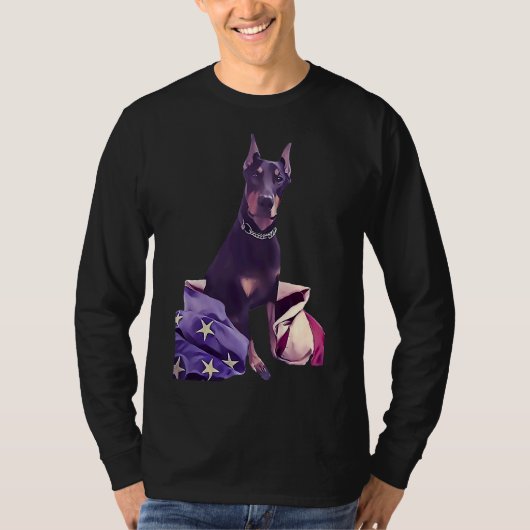 Patriotic Doberman 517 T-shirt (Voorkant)
