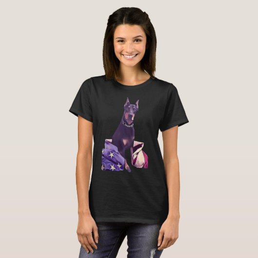 Patriotic Doberman 517 T-shirt (Voorkant volledig)