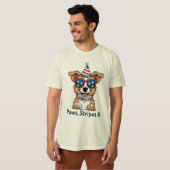 Patriotic Dog Zonnebril 4th of July T-Shirt – Knip (Voorkant volledig)