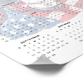 Patriotic Donkey Rood Wit en Blauw Kalender 2025 Poster (Hoek)