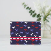 Patriotic Donkeys-Briefkaart Briefkaart (Staand voorkant)
