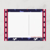Patriotic Donkeys-Briefkaart Briefkaart (Achterkant)