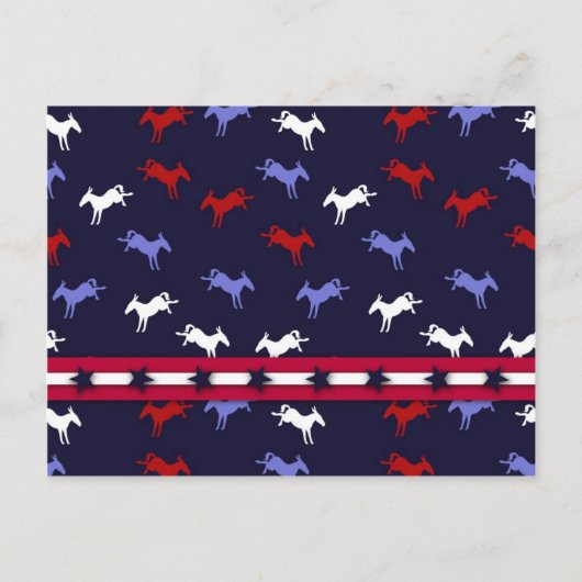 Patriotic Donkeys-Briefkaart Briefkaart (Voorkant)