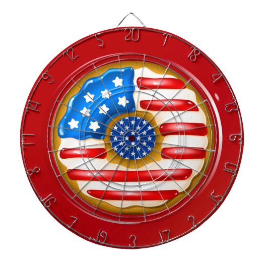 Patriotic Donut Dartboard Dartbord (Voorkant)