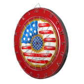 Patriotic Donut Dartboard Dartbord (Voorkant Rechts)